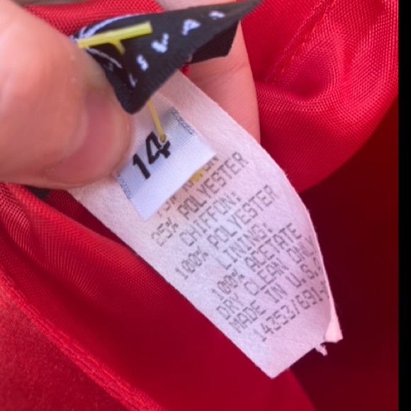 Vintage 90s Red Formal Salsa Goth Mall Goth Glam Prom Dress - Picture 4 of 10